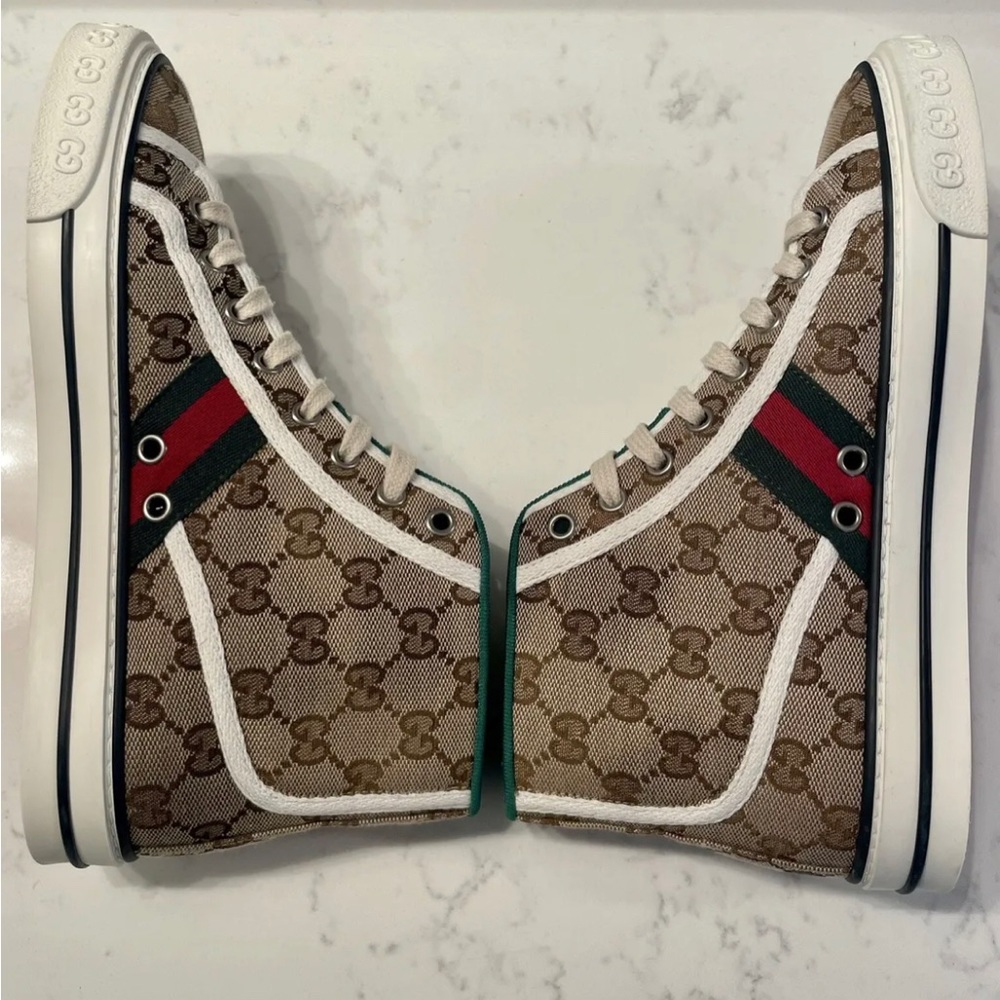 SOLD Gucci TENNIS 1977 HIGH TOP SNEAKER Women’s size 7.5 w/ full set